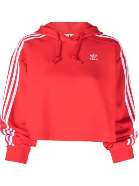 Trefoil-detail cropped hoodie by ADIDAS