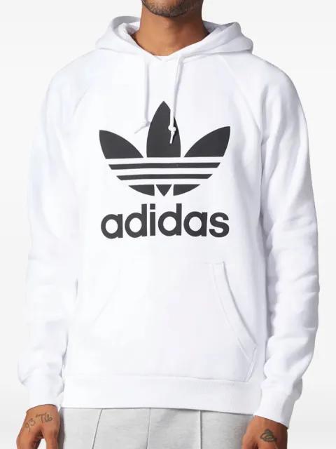 Trefoil-print hoodie by ADIDAS