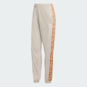 Tricot 3-Stripes Trackpants with Leopard Print by ADIDAS