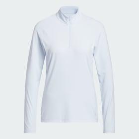 Ultimate365 Solid Quarter-Zip Mock Polo Shirt by ADIDAS