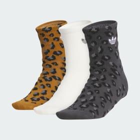 Unisex Originals Leopard 3-Pack High Quarter Socks by ADIDAS