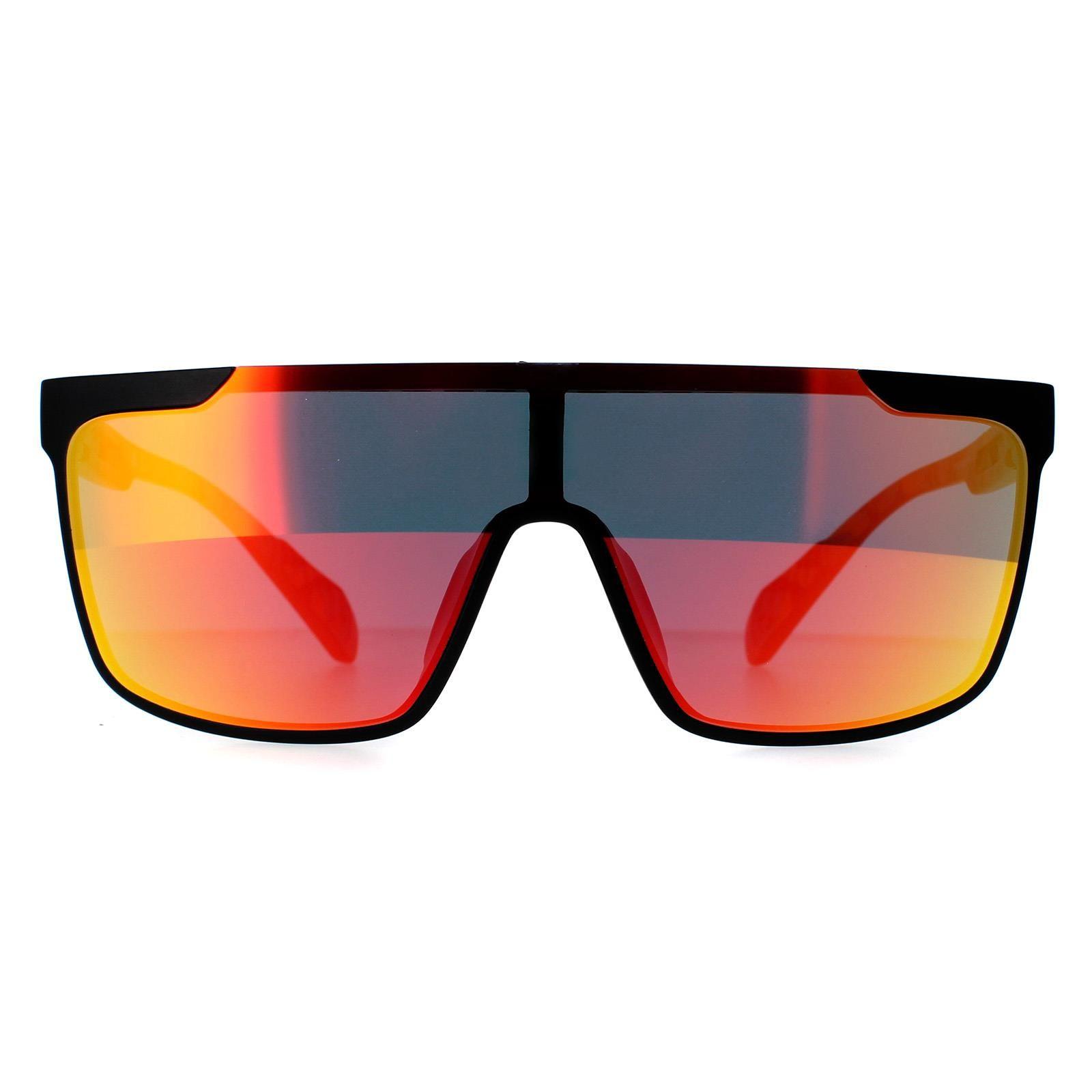 Visor Matte Black Orange Camo Contrast Mirror Red SP0020 by ADIDAS