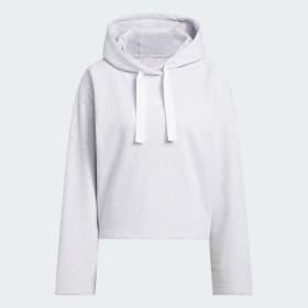 WOMENS FLEECE 3STRIPE HOODIE by ADIDAS