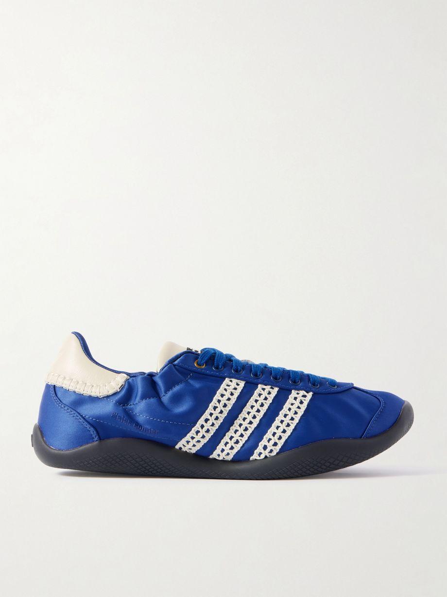 + Wales Bonner Karintha leather and crochet-trimmed satin sneakers by ADIDAS