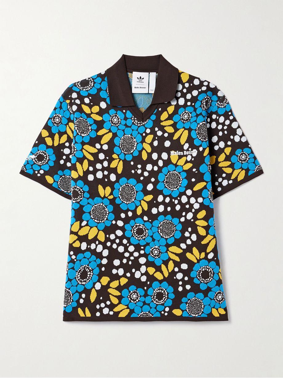 + Wales Bonner jacquard-knit polo shirt by ADIDAS