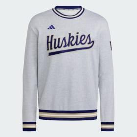 Washington Huskies Ribbed Crew Sweatshirt by ADIDAS