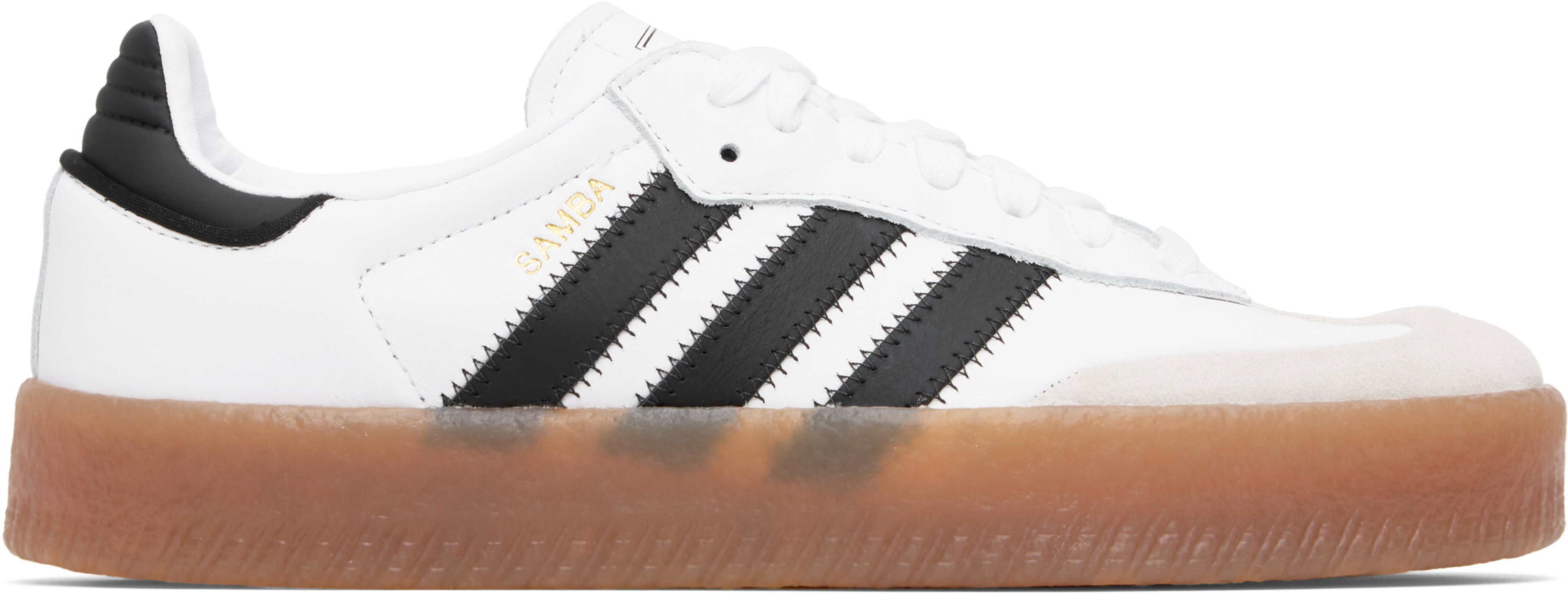 White Sambae Sneakers by ADIDAS