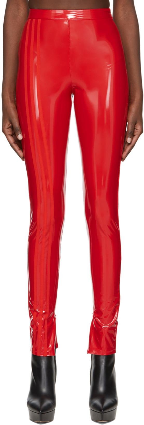 Red Faux-Latex Trousers by ADIDAS X IVY PARK