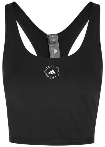 Logo-print stretch-jersey running crop top by ADIDAS X STELLA MCCARTNEY