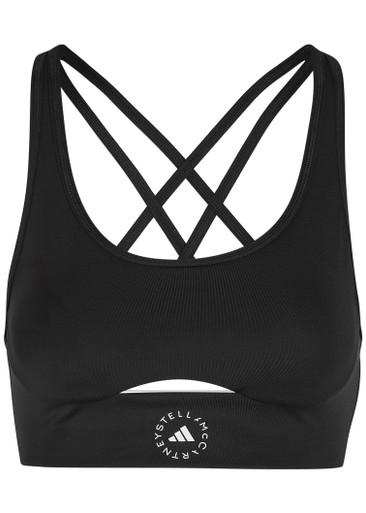 Logo-print stretch-jersey sports bra by ADIDAS X STELLA MCCARTNEY