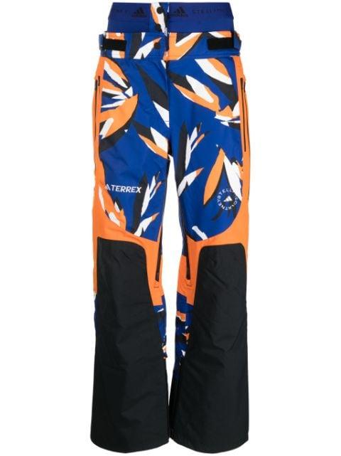 abstract-print panelled track pants by ADIDAS X STELLA MCCARTNEY