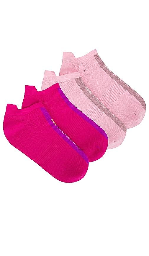 adidas by Stella McCartney 2 Pack Ankle Socks in Pink by ADIDAS X STELLA MCCARTNEY