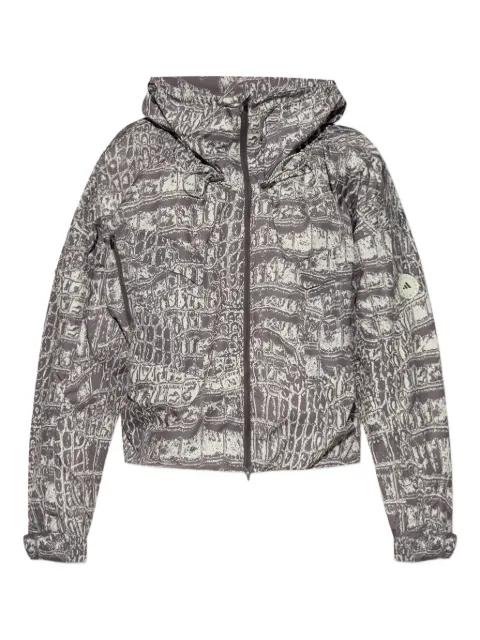 crocodile-print hoodied jacket by ADIDAS X STELLA MCCARTNEY