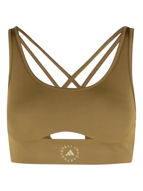 cross-back cutout sports bra by ADIDAS X STELLA MCCARTNEY