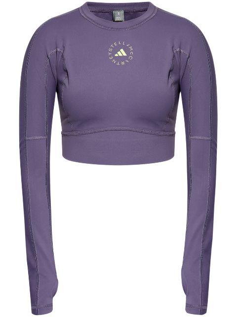 cut-out long sleeves crop top by ADIDAS X STELLA MCCARTNEY