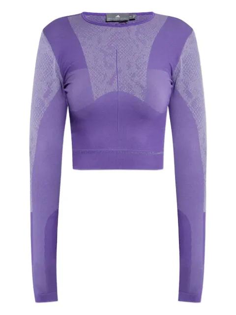 snakeskin-pattern long-sleeve top by ADIDAS X STELLA MCCARTNEY