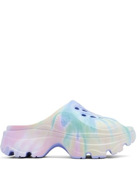 swirl-print peep-toe clogs by ADIDAS X STELLA MCCARTNEY
