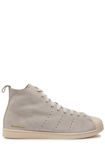 Superstar brushed suede sneakers by ADIDAS X WALES BONNER