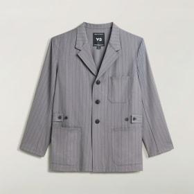 Y-3 PINSTRIPE REFINED WOOL CHORE COAT by ADIDAS