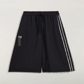 Y-3 SPORT UNIFORM RAW CUT 3-Stripes SHORTS by ADIDAS
