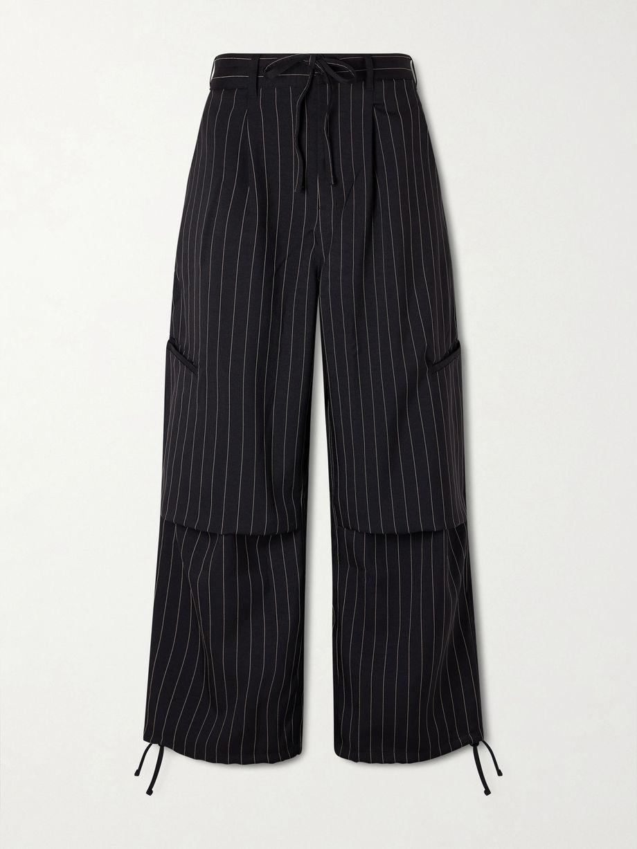 + Y-3 pinstriped recycled woven wide-leg pants by ADIDAS
