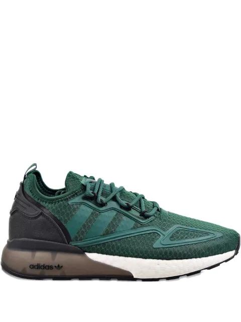 ZX 2K Boost "Green/Black/White" sneakers by ADIDAS