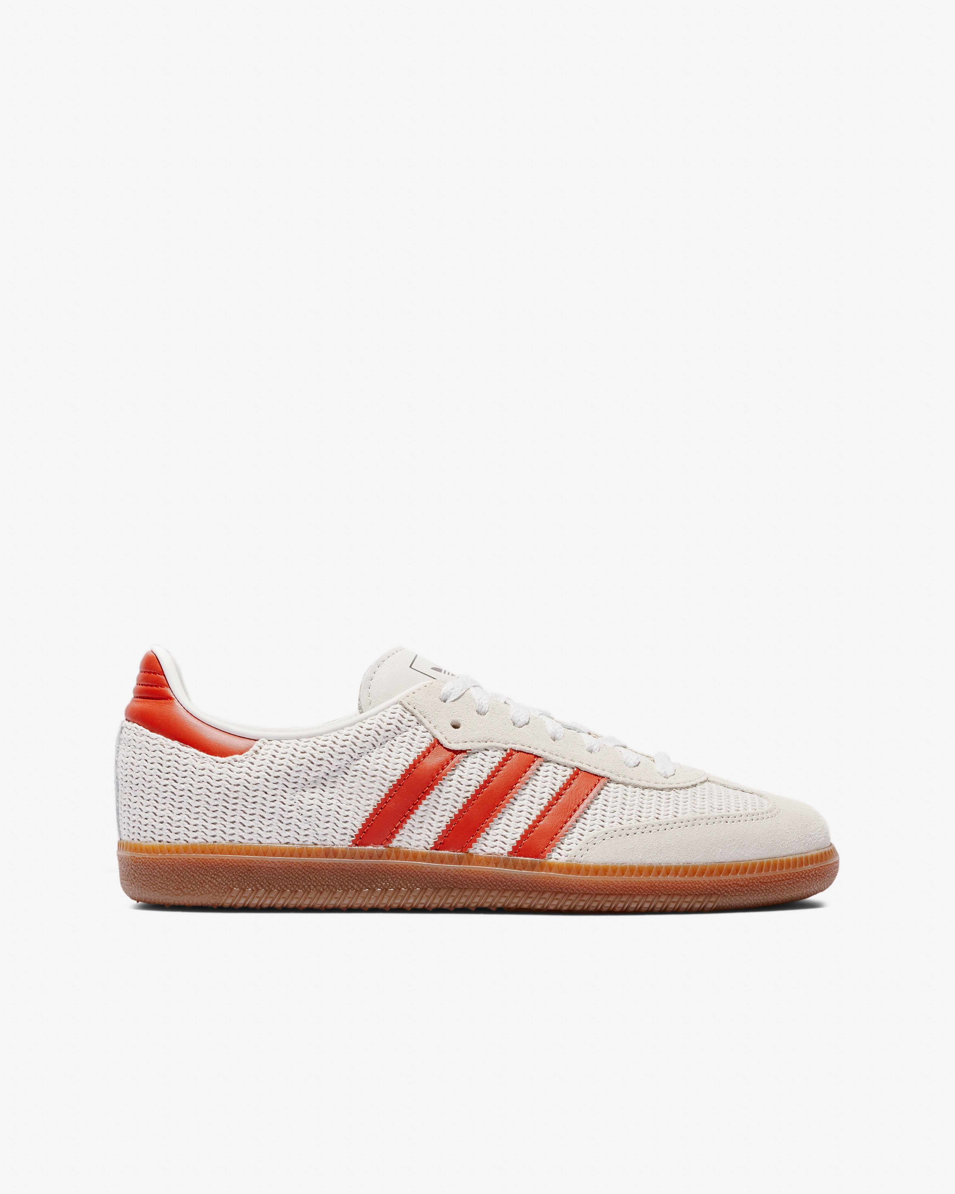 adidas - Men’s Samba OG - (Crystal White/ Preloved Red) by ADIDAS