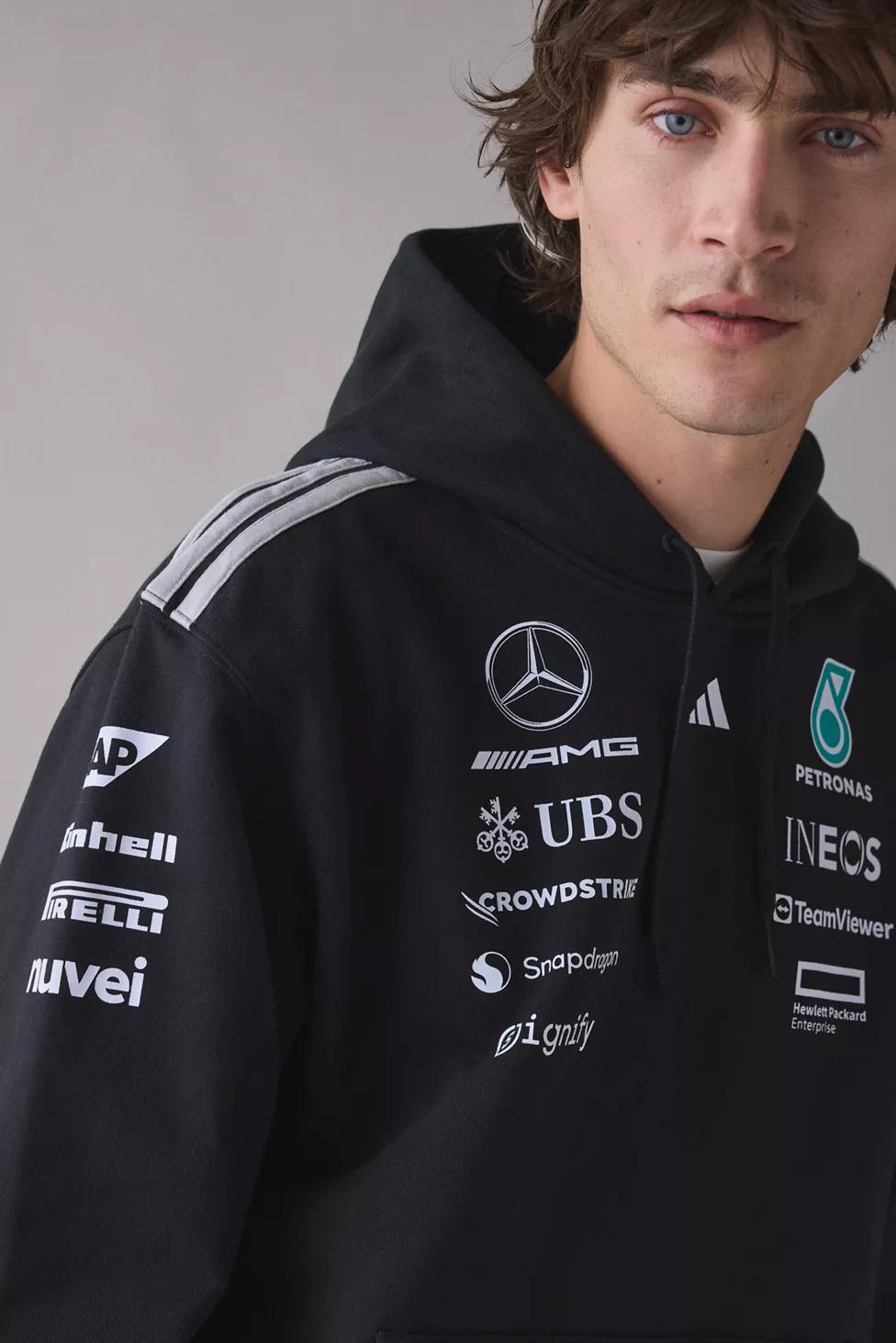 adidas Mercedes AMG Petronas Formula One Team Graphic Hoodie Sweatshirt by ADIDAS adidas Mercedes AMG Petronas Formula One Team Graphic Hoodie Sweatshirt by ADIDAS
