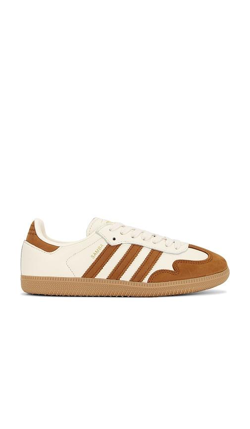 adidas Originals Samba OG Sneaker in Cream,Brown by ADIDAS