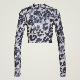 adidas by Stella McCartney Training Longsleeve Crop Printed Top by ADIDAS