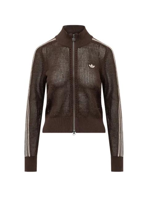 crochet-knit 3-stripes cardigan by ADIDAS