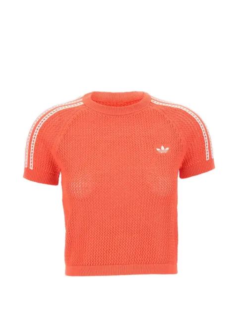 crochet-knit Trefoil T-shirt by ADIDAS
