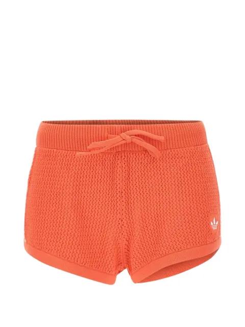 crochet-knit side-stripe shorts by ADIDAS