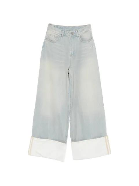 cuffed light denim trousers by ADIDAS