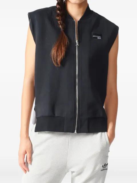 diagonal-panel zip vest by ADIDAS