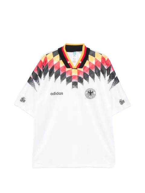 diamond-print V-neck T-shirt by ADIDAS