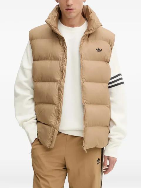 funnel-neck logo-print padded gilet by ADIDAS