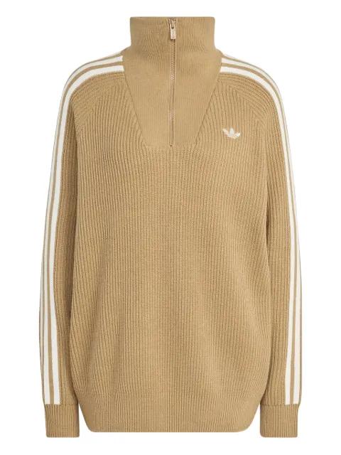 funnel-neck zip-detail jumper by ADIDAS