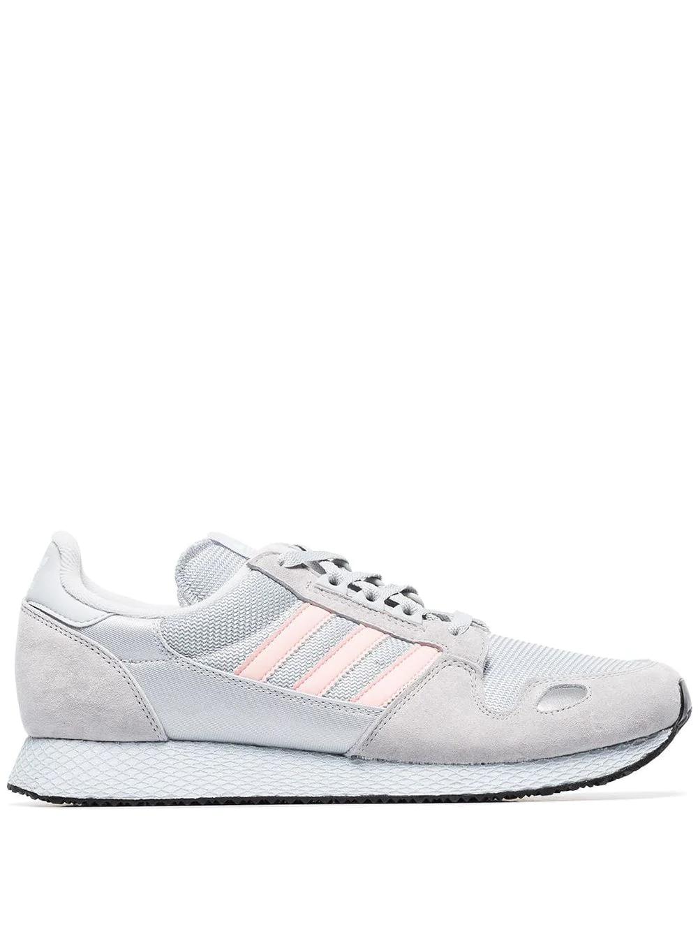 grey and pink ZX 452 SPZL suede sneakers by ADIDAS