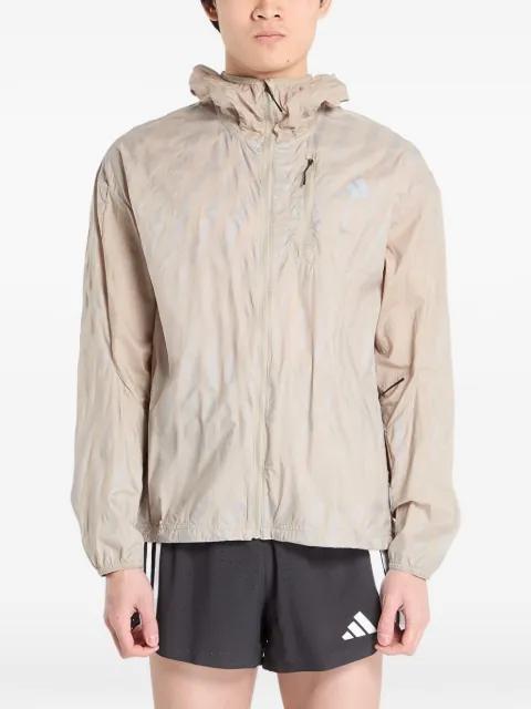 hoodied pattern jacket by ADIDAS