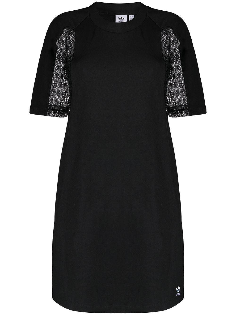 lace insert T-shirt dress by ADIDAS