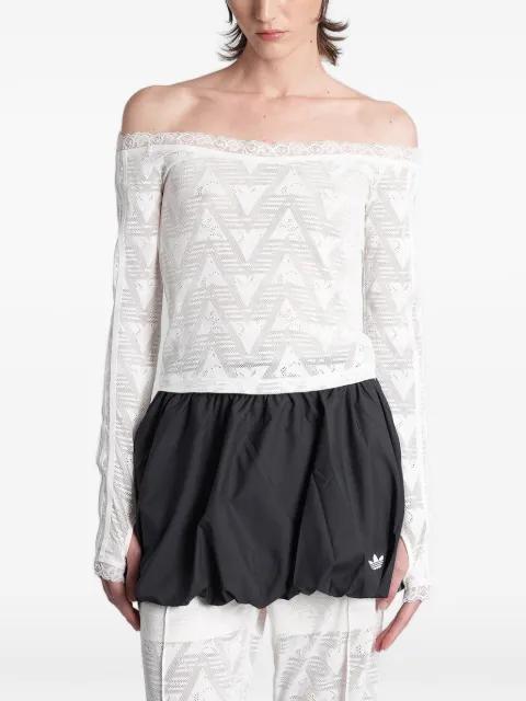 lace off-the-shoulder top by ADIDAS