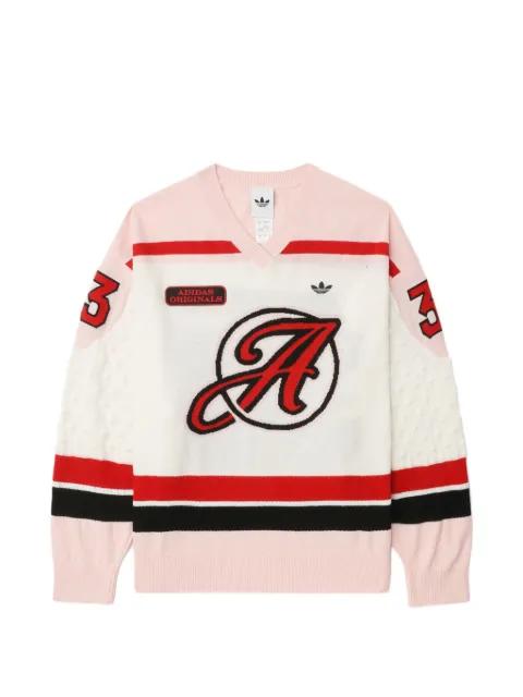 logo V-neck sweater by ADIDAS