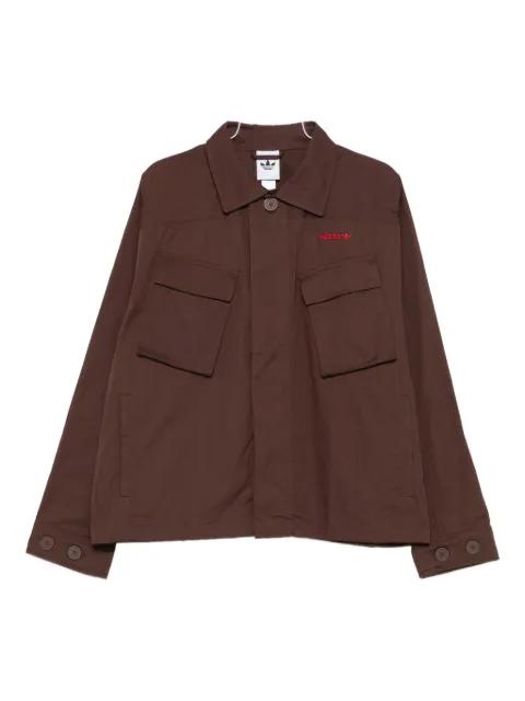 logo-embroidered shirt jacket by ADIDAS