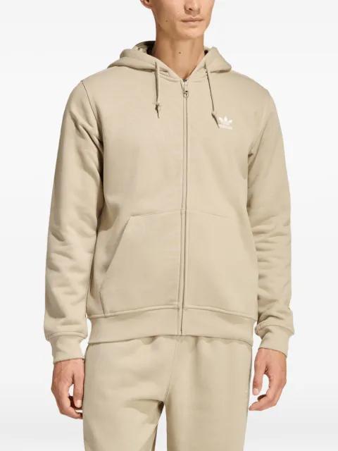 logo-embroidered zip-up hoodie by ADIDAS