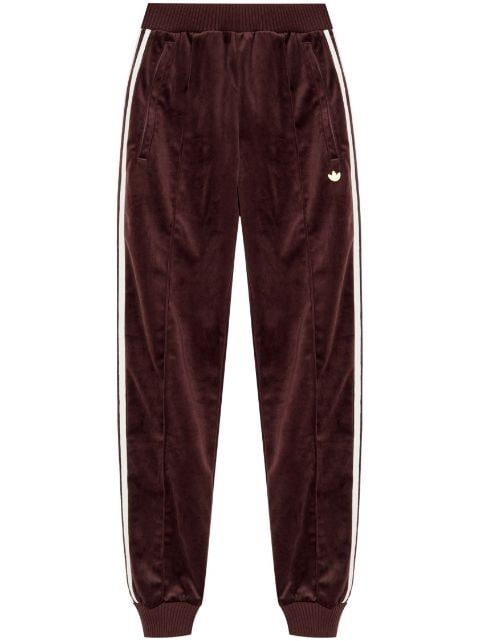 logo-patch velvet track pants by ADIDAS