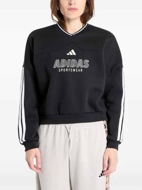 logo-print side-stripe sweatshirt by ADIDAS