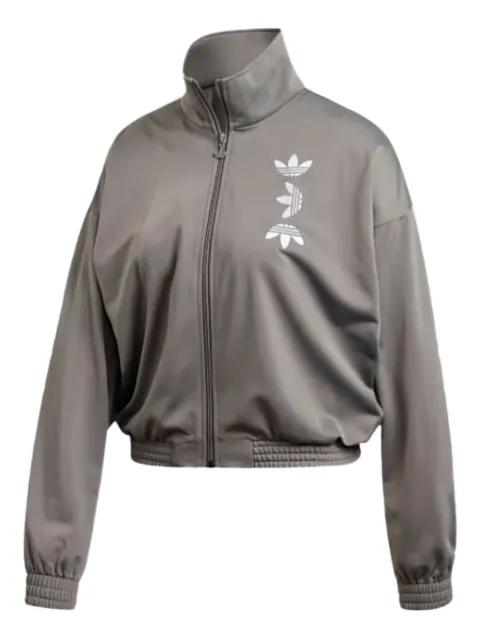 logo-print track jacket by ADIDAS