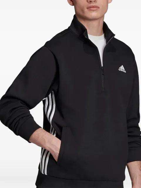 logo zip-neck sweatshirt by ADIDAS