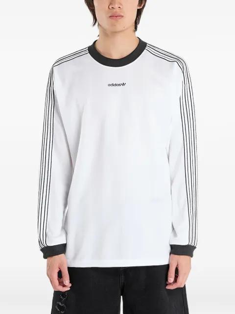 long-sleeve stripe-detail T-shirt by ADIDAS